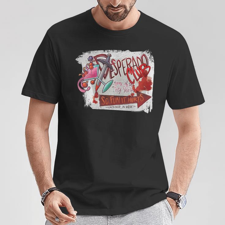 Women's DCC The Desperado Club So Fun It Hurts Graffiti Sign Book T-Shirt Unique Gifts Women's DCC The Desperado Club So Fun It Hurts Graffiti Sign Book T-Shirt Unique Gifts