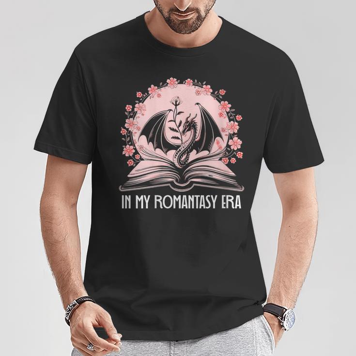 Women's Dragon & Book Romantasy Merch Dark Romance In My Fantasy Era T-Shirt Unique Gifts