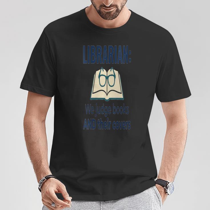 Women's We Judge Books And Their Covers T-Shirt Unique Gifts