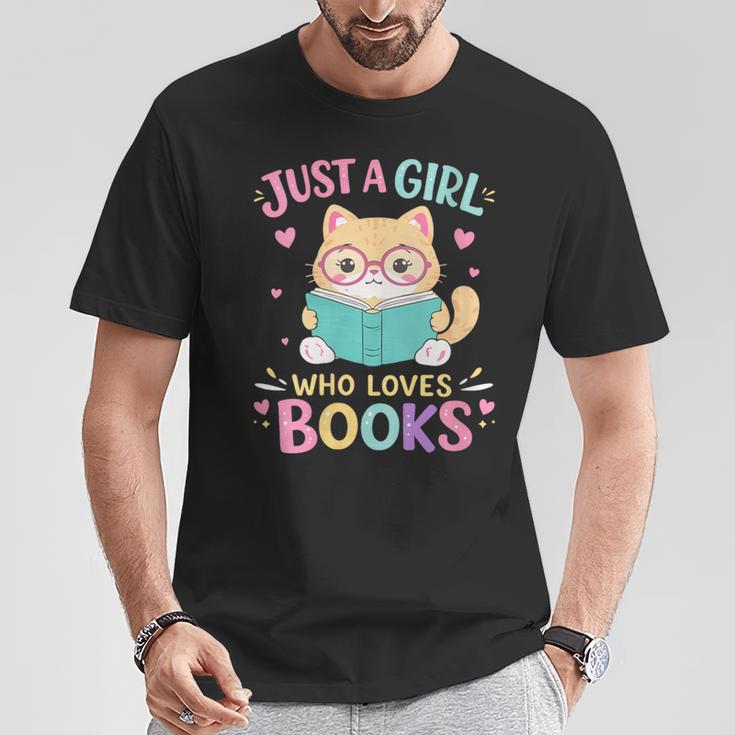 Women's Just A Girl Who Loves Books Reading Read Book Bookworm T-Shirt Unique Gifts Women's Just A Girl Who Loves Books Reading Read Book Bookworm T-Shirt Unique Gifts