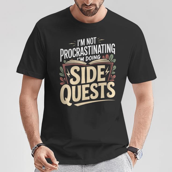Women's Im Not Procrastinating Im Doing Side Quests Book Lover T-Shirt Unique Gifts Women's Im Not Procrastinating Im Doing Side Quests Book Lover T-Shirt Unique Gifts