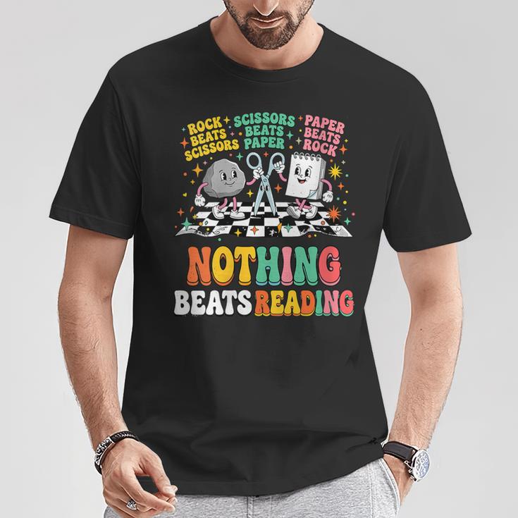 Women's Nothing Beats Reading Rock Paper Scissors Book Love T-Shirt Unique Gifts Women's Nothing Beats Reading Rock Paper Scissors Book Love T-Shirt Unique Gifts