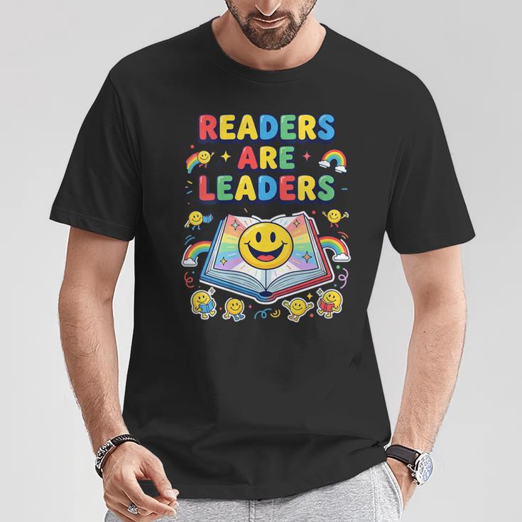 Women's Readers Are Leaders Reading Book Lovers Teacher Rainbow Kids T-Shirt Unique Gifts