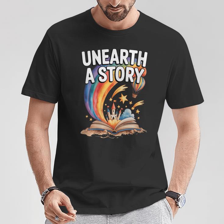 Women's Unearth A Story Rainbow Treasure Book Summer Reading 2026 T-Shirt Unique Gifts Women's Unearth A Story Rainbow Treasure Book Summer Reading 2026 T-Shirt Unique Gifts
