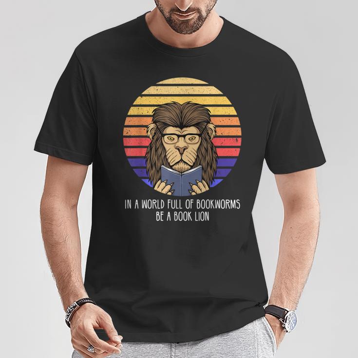 In A World Full Of Bookworms Be A Book Lion Dragon Reading T-Shirt Unique Gifts