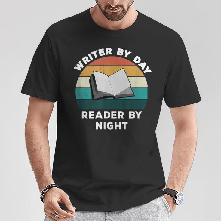 Writer By Day Reader By Night Write Cool Book Lover T-Shirt Unique Gifts Writer By Day Reader By Night Write Cool Book Lover T-Shirt Unique Gifts
