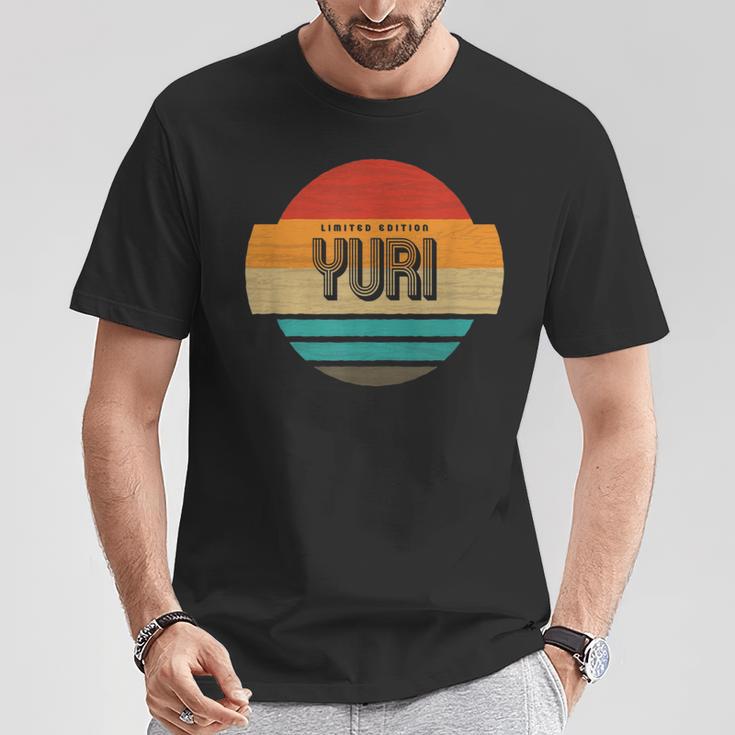 メンズ Yuri 名称 レトロ・ヴィンテージ・サンセット 限定版 Tシャツ 面白い贈り物