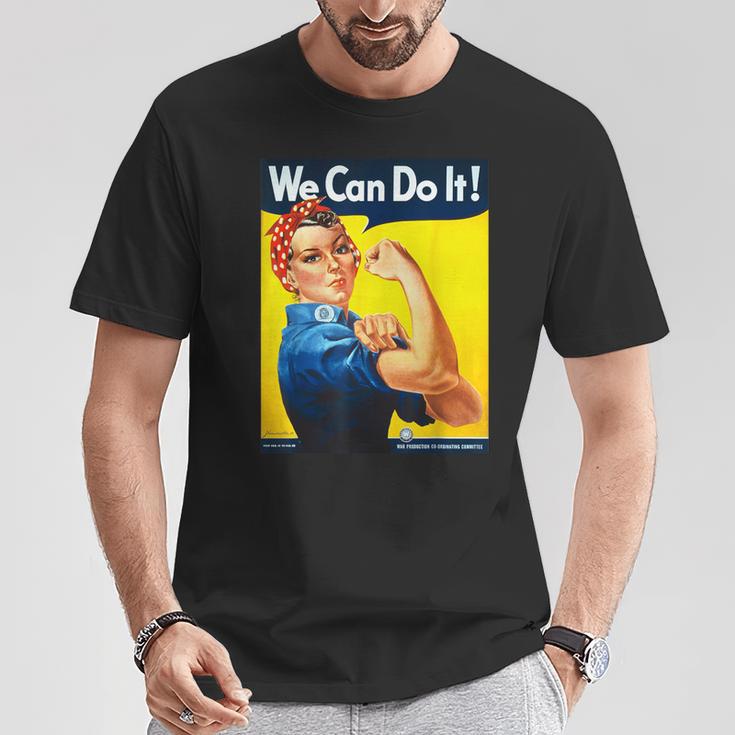 「We Can Do It」ポスター ロージー The Riveter Girl Power」 Tシャツ 面白い贈り物