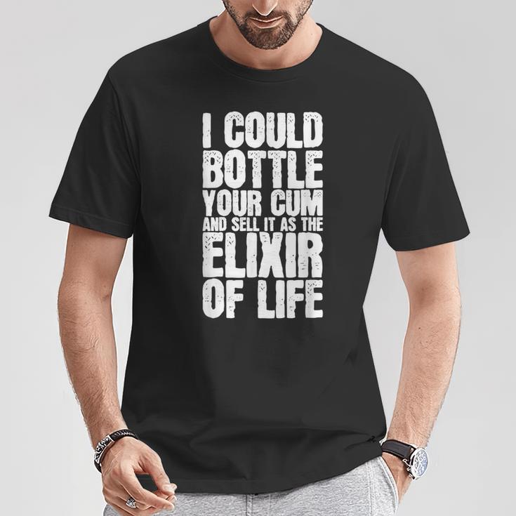 あなたの精子を瓶詰めして人生の万能薬として売ってもいいよ Tシャツ 面白い贈り物