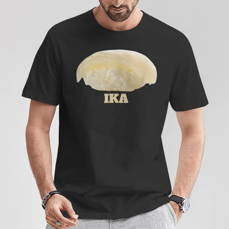 いか 面白ネタ すしネタ Ika 烏賊 Tシャツ 面白い贈り物