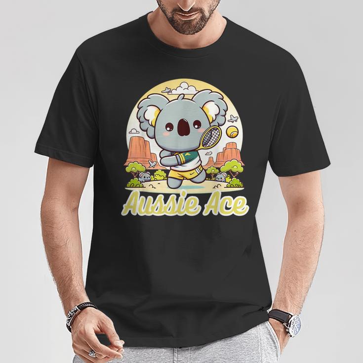 かわいい テニス コアラ 可愛い アスレチック 夏 テニス キャンプ Tシャツ 面白い贈り物
