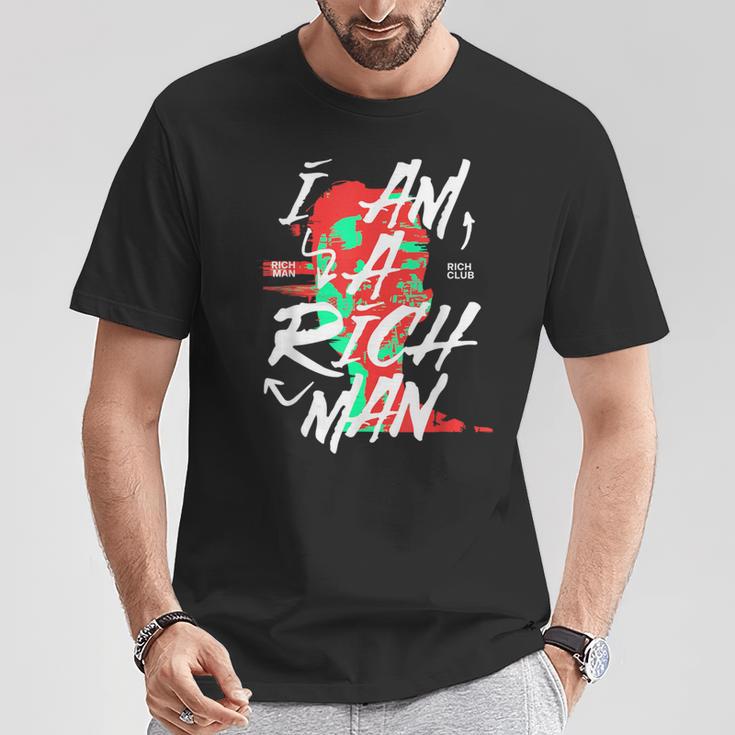 かわいいグラフィック「I Am A Rich Man」 Tシャツ 面白い贈り物
