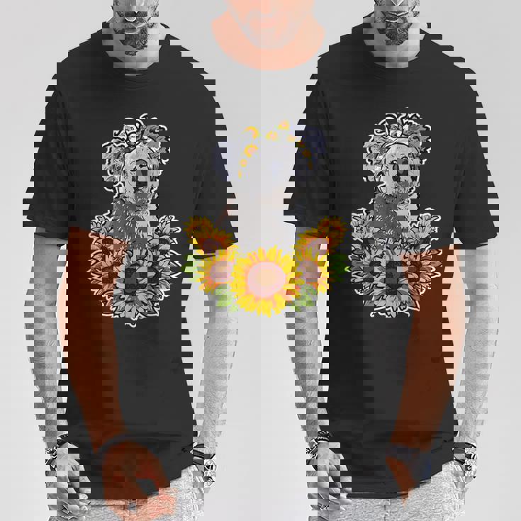 かわいいコアラベア ポイズンひまわりデココアラ Tシャツ 面白い贈り物