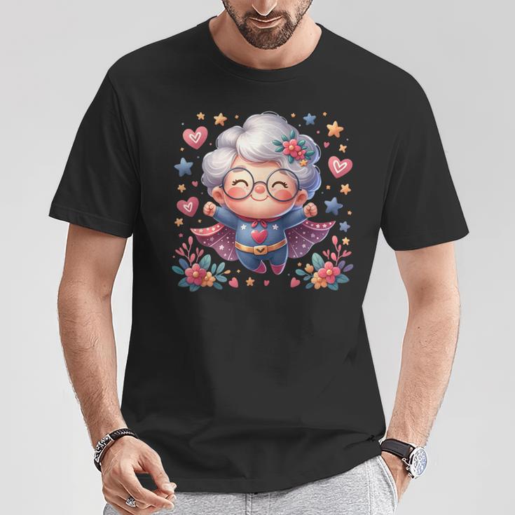 かわいいスーパーヒーローおばあちゃんスーパーヒーローおばあちゃん Tシャツ 面白い贈り物