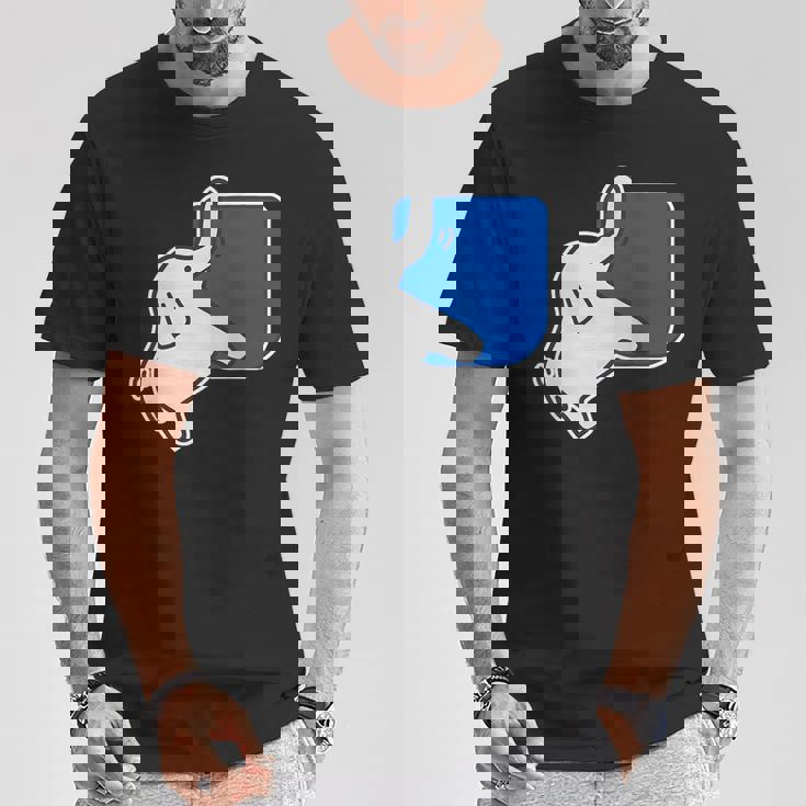 ぞうさん 象《鼻でぶらぶら》（いん ざ ポケット）ワンポイント 胸【どうぶつフレンズ】動物 かわいい 面白い Tシャツ 面白い贈り物