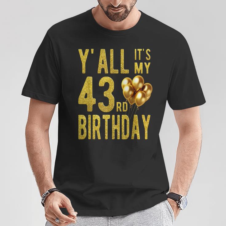 みんな私の43歳の誕生日面白いハッピー43歳の誕生日 Tシャツ 面白い贈り物