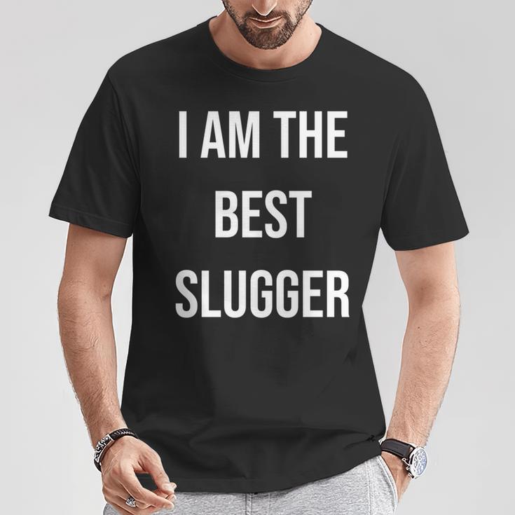 アイ・アム・ザ・ベスト・スラッガー 長袖tシャツ Tシャツ 面白い贈り物