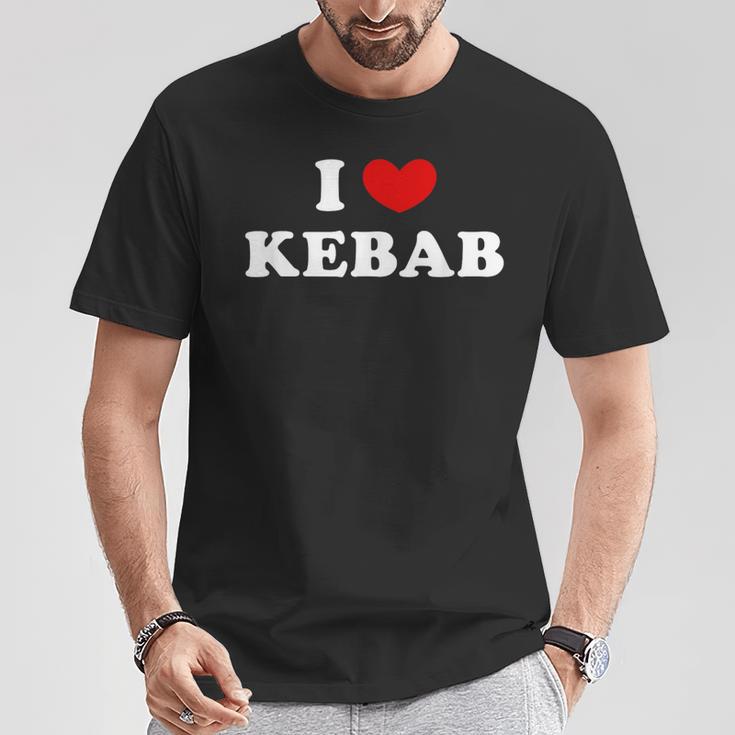 アイ・ラブ・ケバブ、アイ・ハート・ケバブ Tシャツ 面白い贈り物