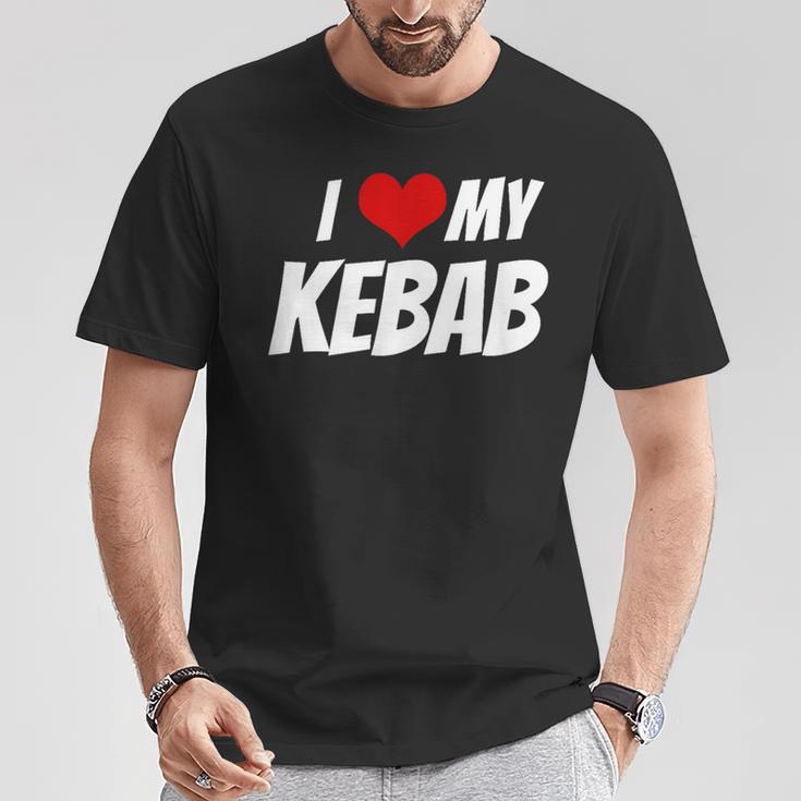 アイ・ラブ・マイ・ケバブ・ハート Tシャツ 面白い贈り物