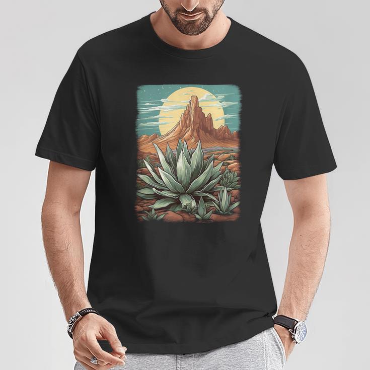 アガベ モンタナ山 アガベ 多肉植物 メキシカン Tシャツ 面白い贈り物