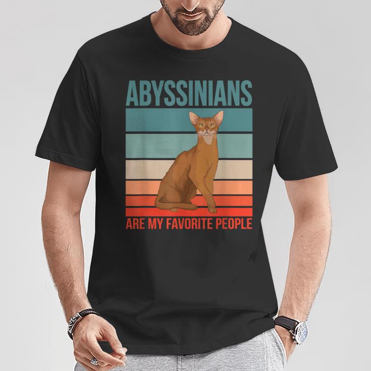 アビシニアン私の好きな人たち 子猫猫の飼い主 アビシニアン Tシャツ 面白い贈り物