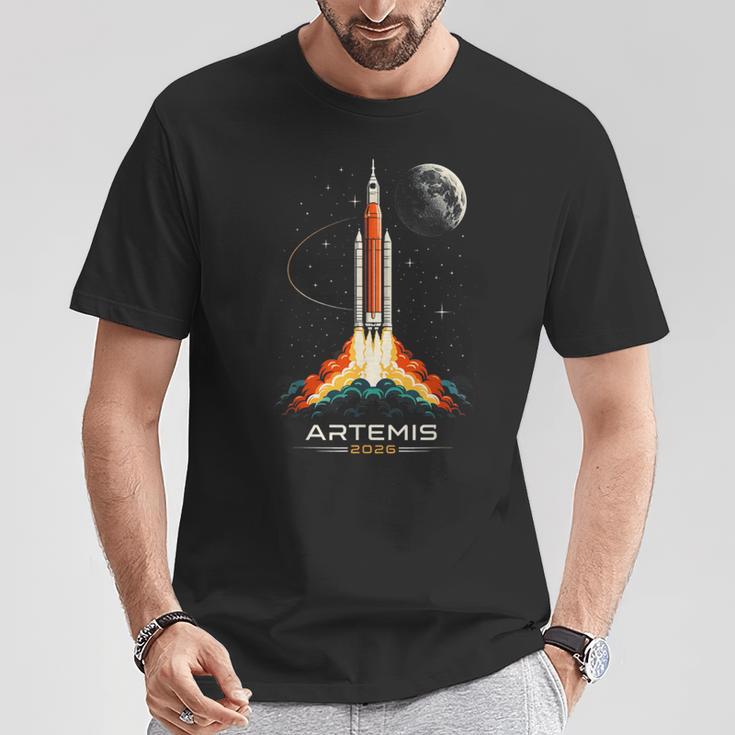 アルテミスii宇宙ロケット打ち上げミッショントゥザムーンアルテミス2 Tシャツ 面白い贈り物