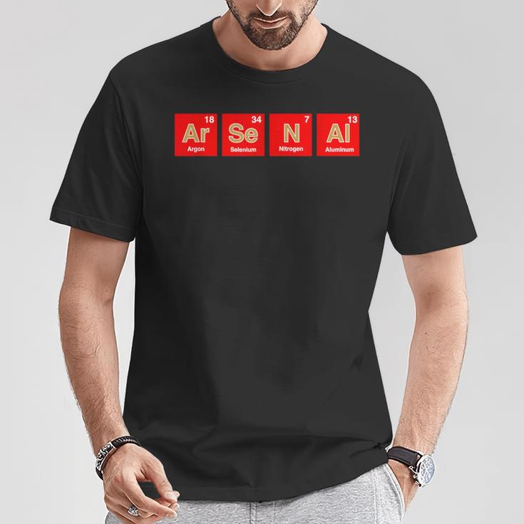 アーセナル Ar-Se-N-Al 周期表 Uk Town Tシャツ 面白い贈り物
