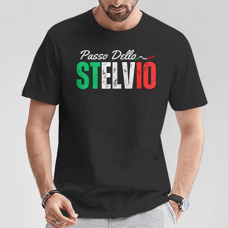 イタリア山アルプス旅行 パッソ・デッロ・ステルヴィオ メンズ レディース Tシャツ 面白い贈り物