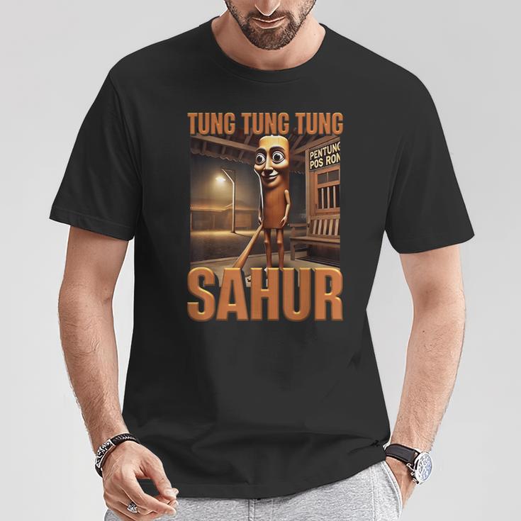 インターネット 陽気なミーム Aiキャラクター Tung Tung Tungahur Tシャツ 面白い贈り物