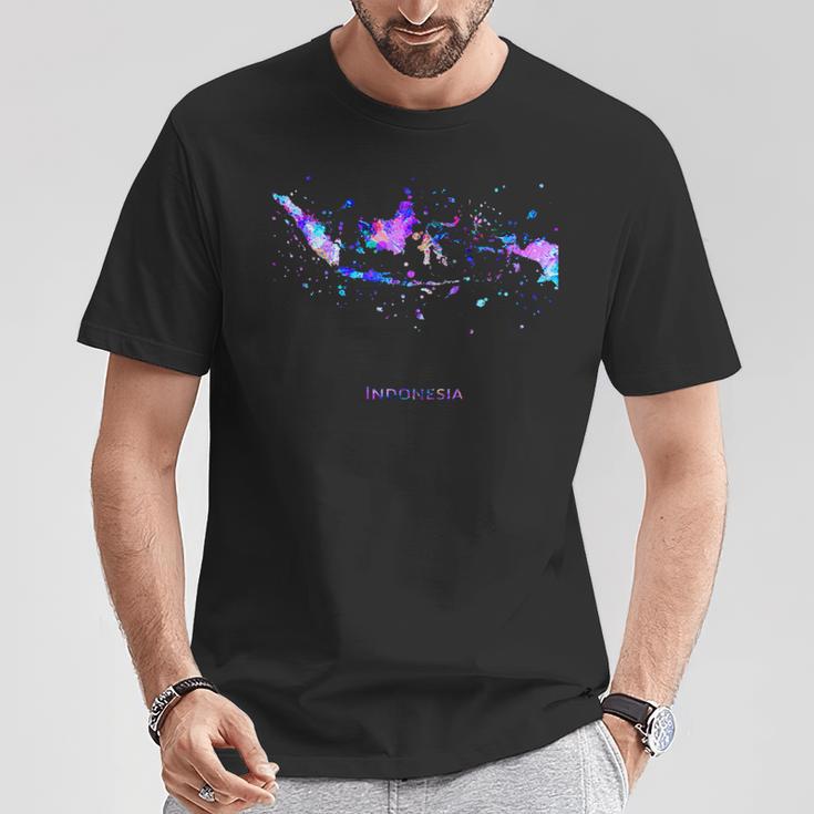 インドネシアの地図 Tシャツ 面白い贈り物