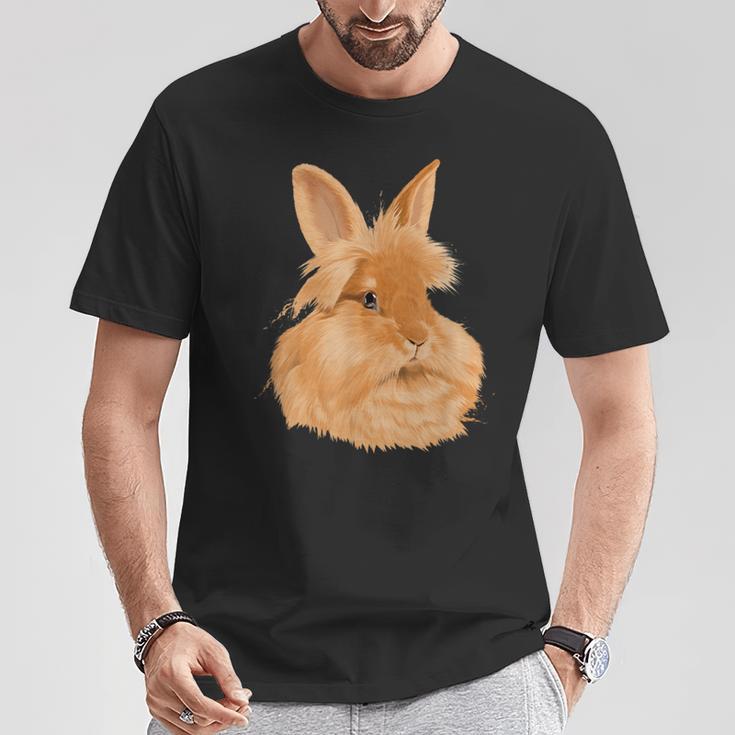 ウサギ ライオンヘッド ウサギ Tシャツ 面白い贈り物