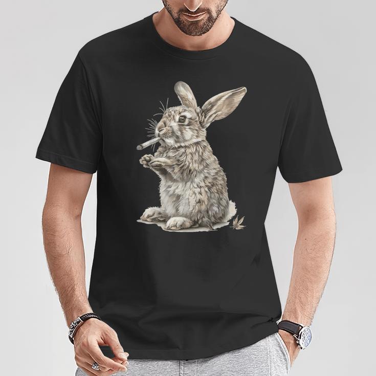 ウサギの大麻 Tシャツ 面白い贈り物