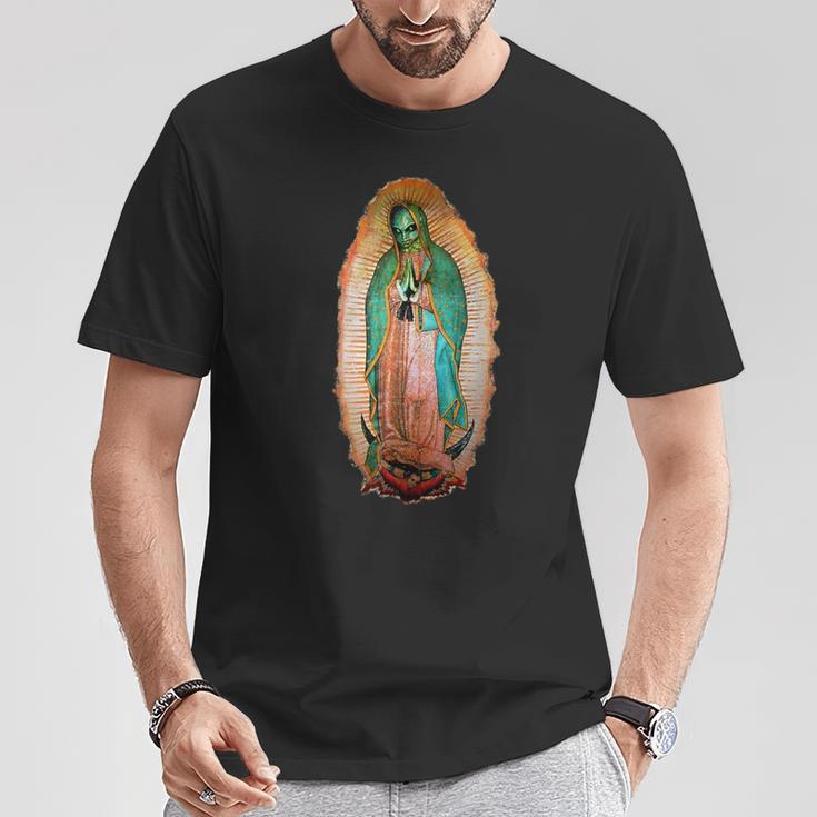エイリアン グアダルーペの聖母 カトリック 宇宙人 宇宙人f Tシャツ 面白い贈り物