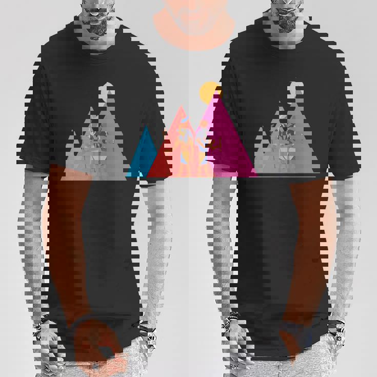 エジプトのピラミッド I エジプトの神々 考古学 エジプト 長袖tシャツ Tシャツ 面白い贈り物