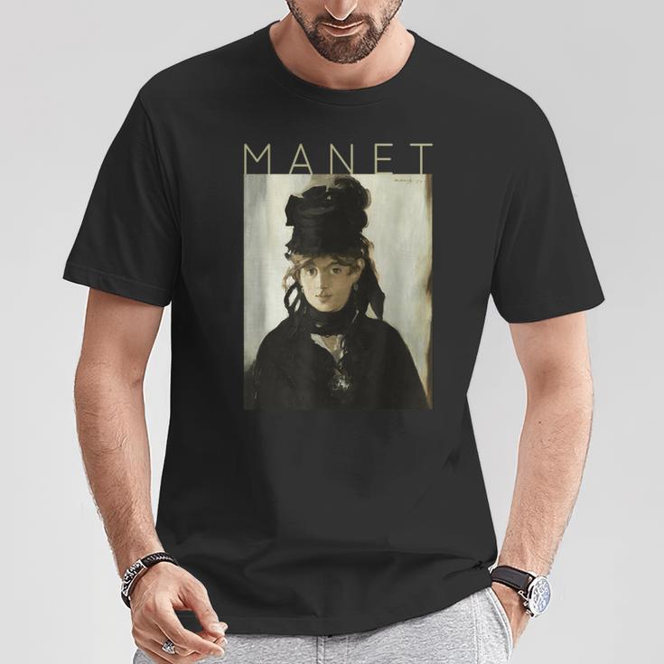エドゥアール・マネ スミレの花束とベルテ・モリゾ Tシャツ 面白い贈り物