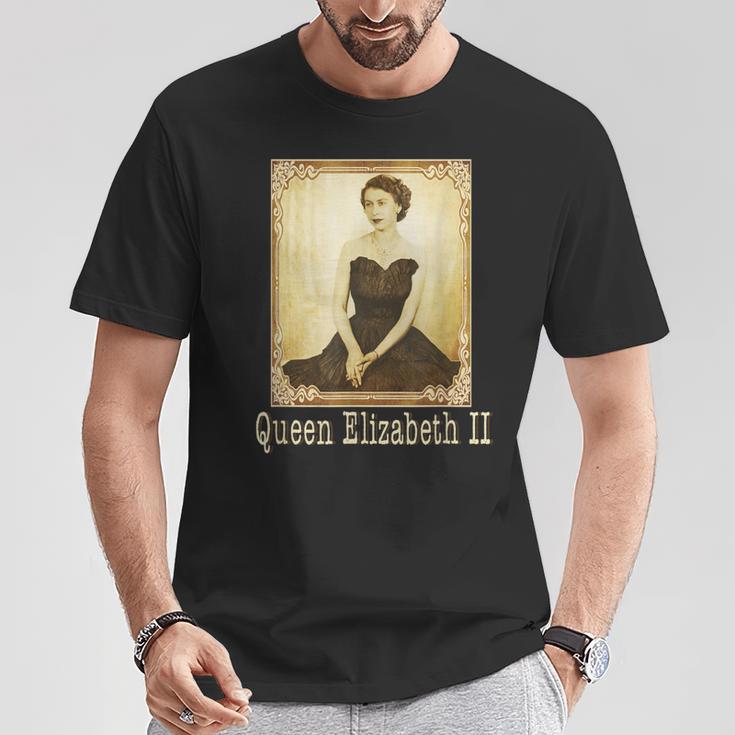 エリザベスii ヴィンテージ レトロ 神ave The Queen Uk Monarch Tシャツ 面白い贈り物