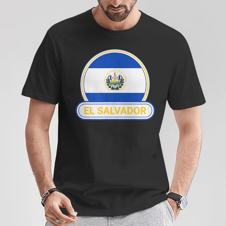 エルサルバドル国バッジ エルサルバドル国旗 Tシャツ 面白い贈り物