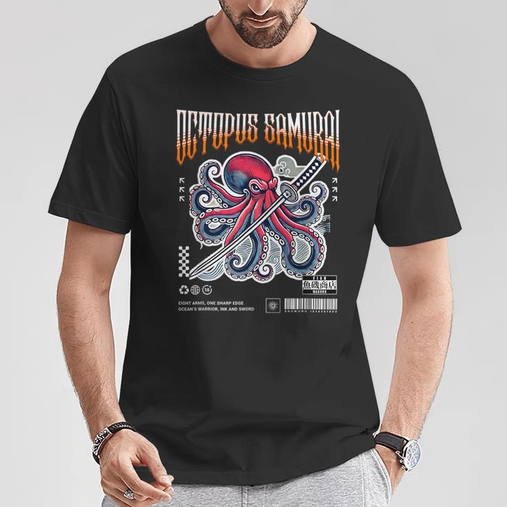 オクトパス侍 エイトアームズ 戦士 メンズ レディース Tシャツ 面白い贈り物