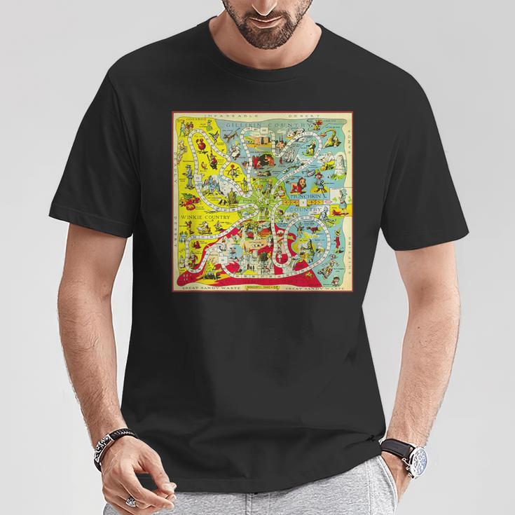 オズの土地 キャラクター ヴィンテージ オズの魔法使い ゲームボード Tシャツ 面白い贈り物