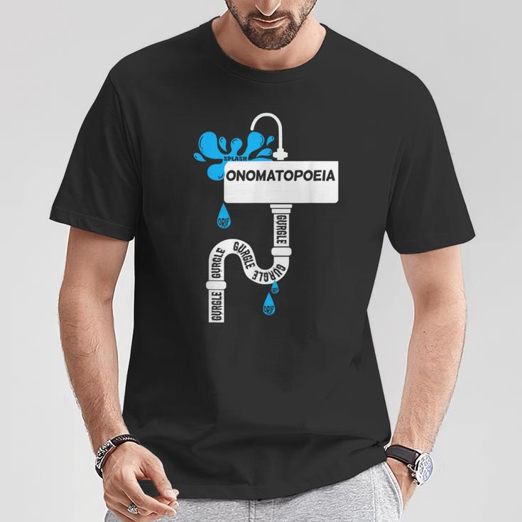 オノマトペ 創作文 英語教師 Tシャツ 面白い贈り物
