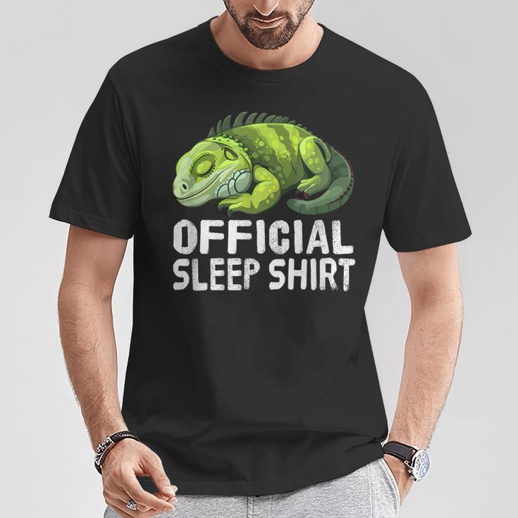 オフィシャル・スリープシャツ・イグアナ Tシャツ 面白い贈り物