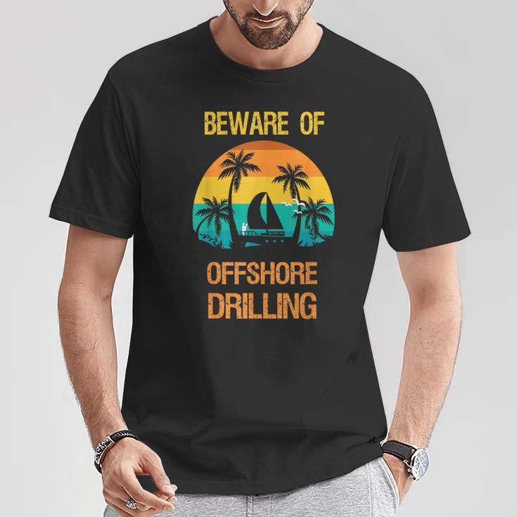 オフショア掘削に気をつけて面白い言葉 Tシャツ 面白い贈り物
