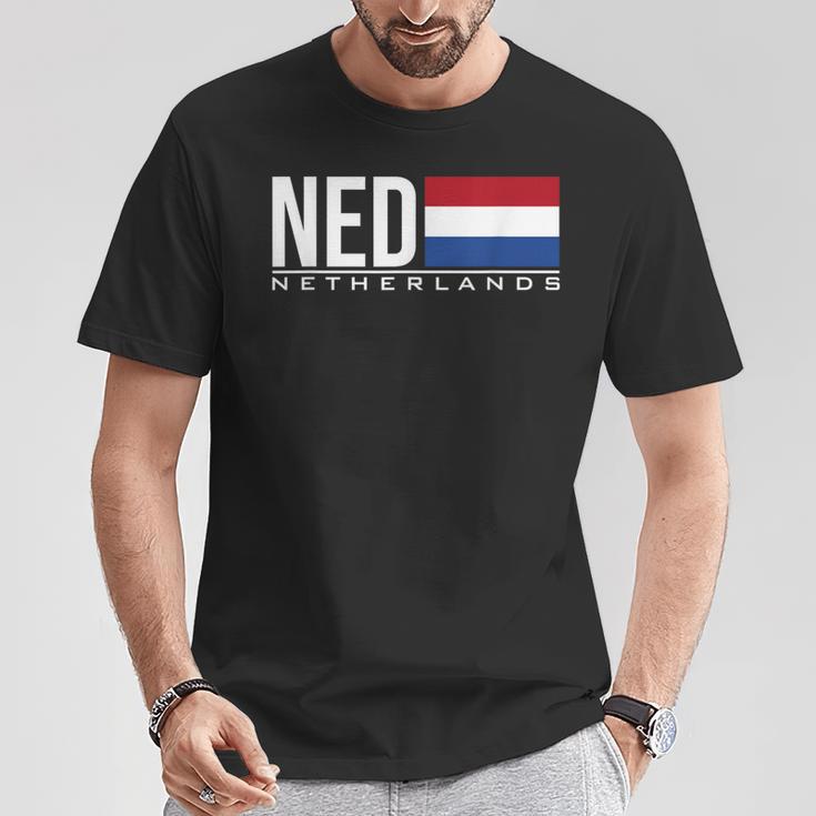 オランダの旗、オランダ、陸上競技、スポーツゲーム、ジャージ。 Tシャツ 面白い贈り物