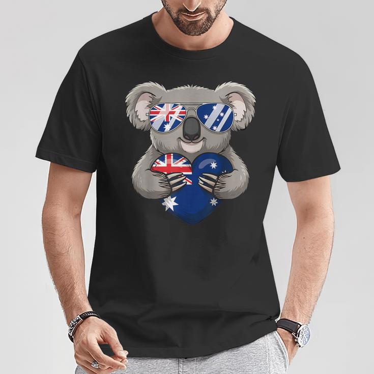 オーストラリア国旗 オーストラリアコアラ Tシャツ 面白い贈り物