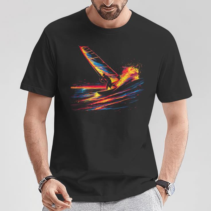 オールドスクールウインドサーフィン・セイルボード Tシャツ 面白い贈り物