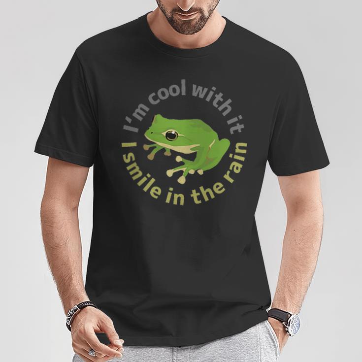 カエル 蛙 ワンポイント カエルイラスト入り Tシャツ 面白い贈り物