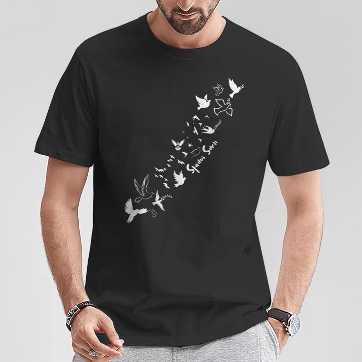カトリックラテン語フレーズ スピリタス・サンクティは聖霊幽霊 Tシャツ 面白い贈り物