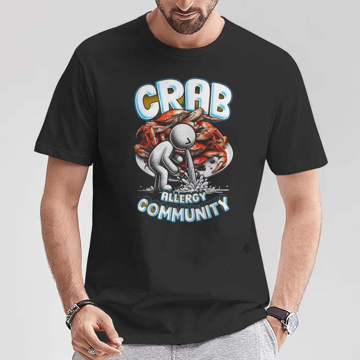 カニアレルギー Crab Allergy Community Tシャツ 面白い贈り物