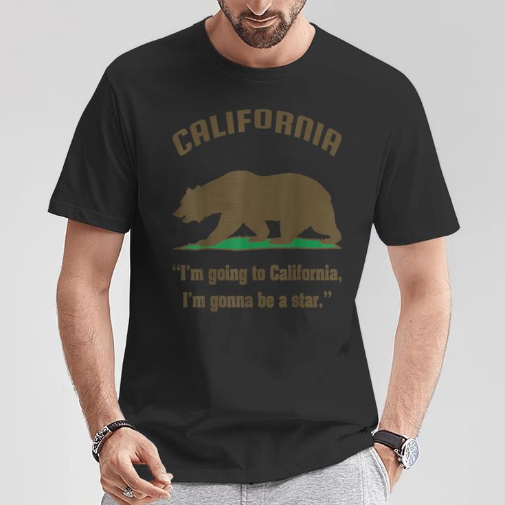 カリフォルニアのクマの旗、グリズリーベア、カリフォルニア共和国、グリズリーベアカリフォルニア共和国州の旗 Tシャツ 面白い贈り物