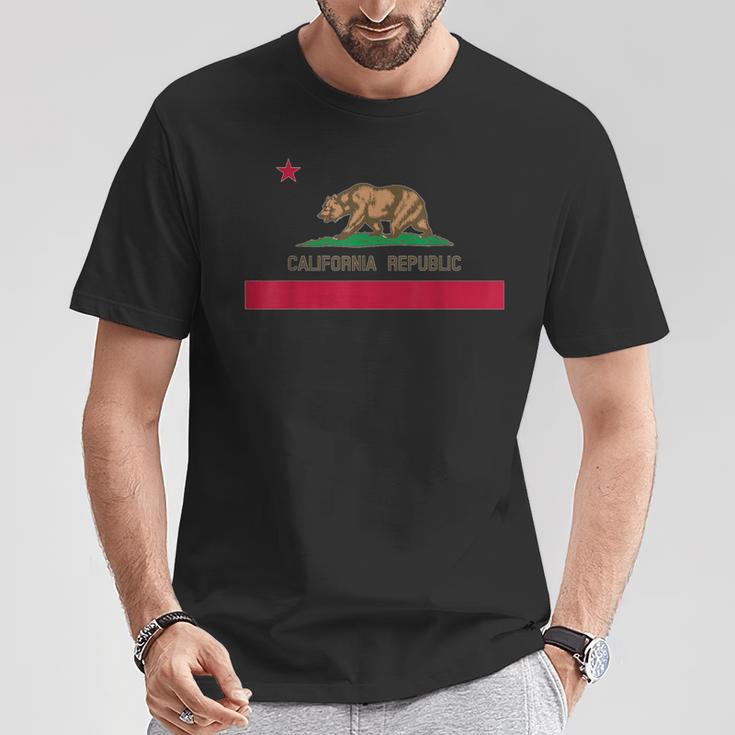 カリフォルニア州 'Bear Republic' 州旗 Tシャツ 面白い贈り物